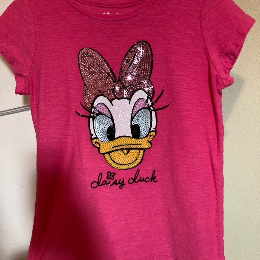 Girls Hot Pink Disney’s Daisy Duck T-Shirt Size 6